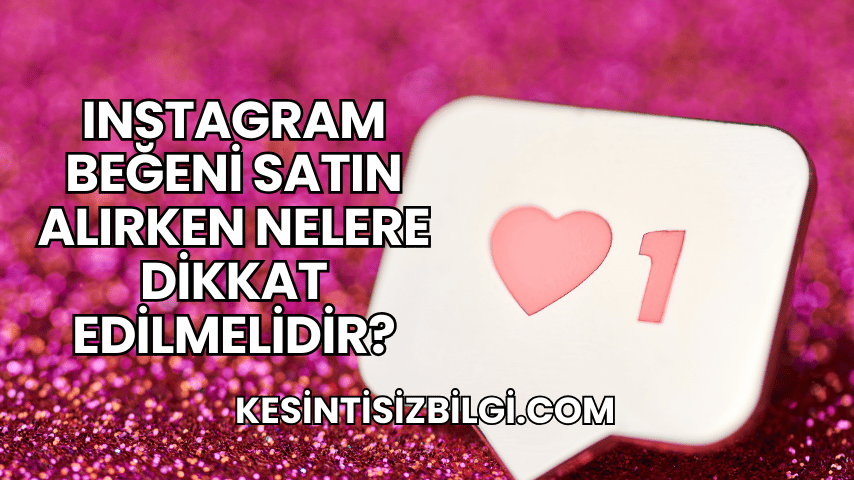Instagram Beğeni Satın Alırken Nelere Dikkat Edilmelidir?