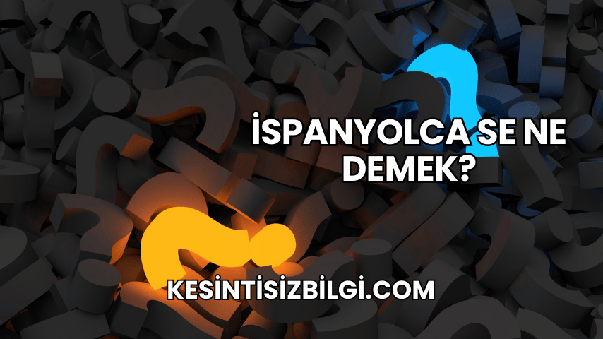 İspanyolca Se Ne Demek?