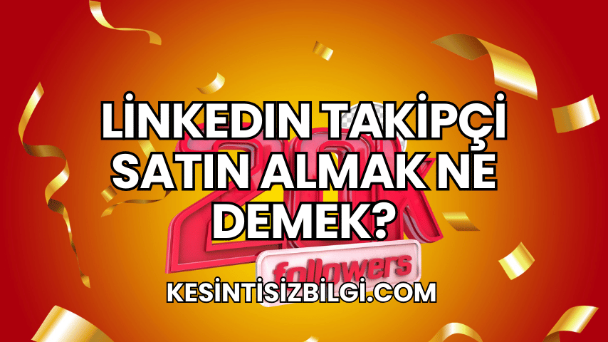LinkedIn Takipçi Satın Almak Ne Demek?