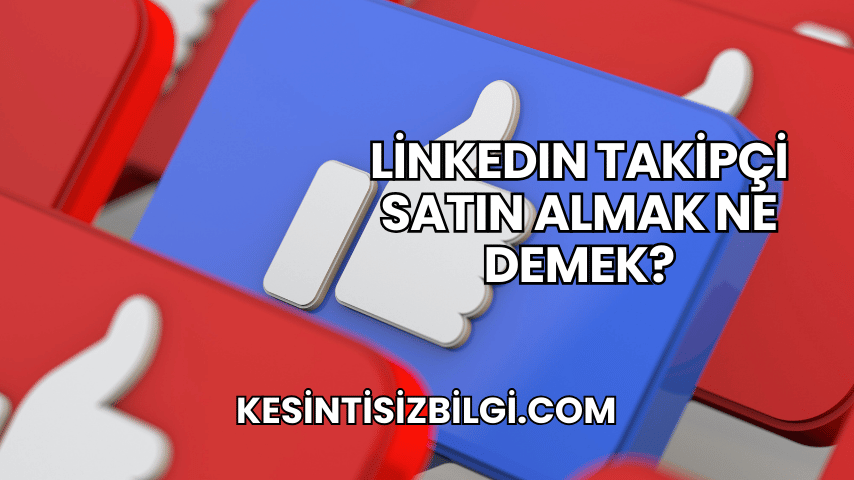 LinkedIn Takipçi Satın Almak Ne Demek?