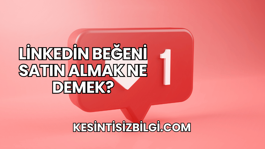 Linkedin Beğeni Satın Almak Ne Demek?