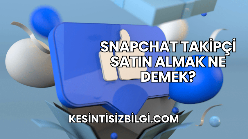 Snapchat Takipçi Satın Almak Ne Demek?