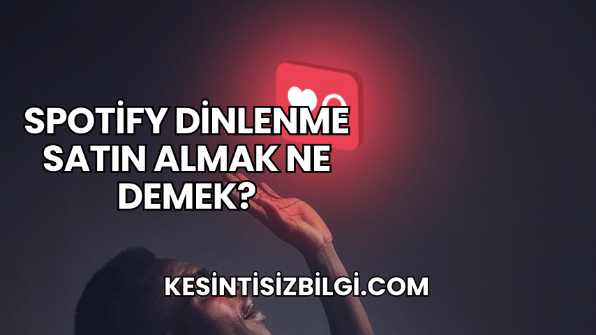 Spotify Dinlenme Satın Almak Ne Demek?