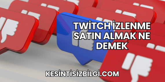 Twitch İzlenme Satın Almak Ne Demek