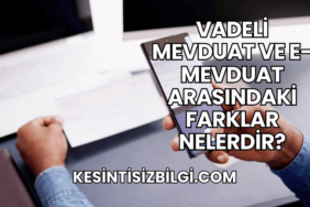 Vadeli Mevduat ve E-Mevduat Arasındaki Farklar Nelerdir?