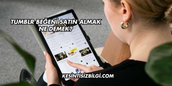 Tumblr Beğeni Satın Almak Ne Demek?